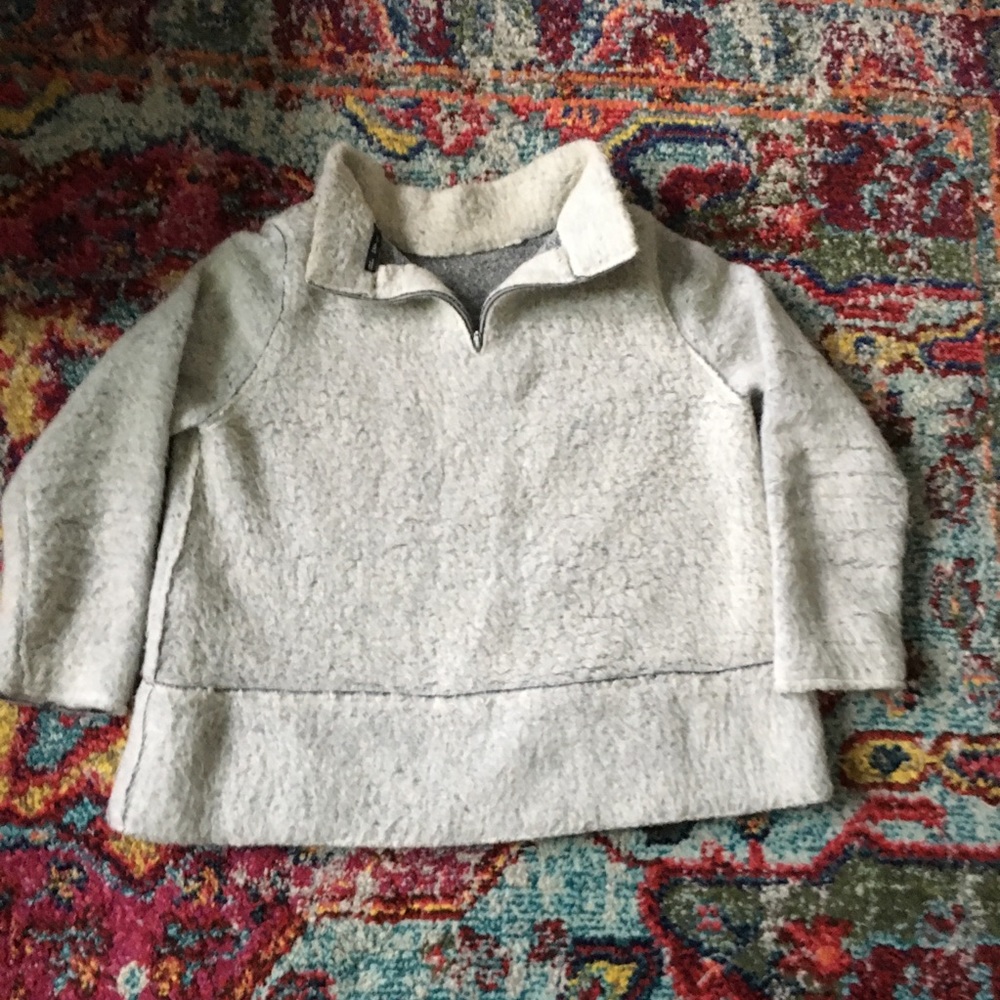 ZARA KNIT OVERSIZED MOHAIR BLEND PULLOVER